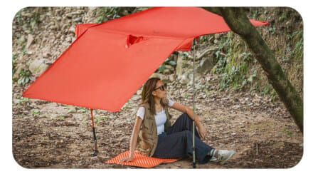 เสื้อกันฝน MOUNTAINHIKER 3-IN-1,สีแดง_1